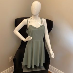 Brand new sage green dress, 19 inches from waist